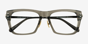 Clear Gray Gunmetal Crosby -  Metal Eyeglasses