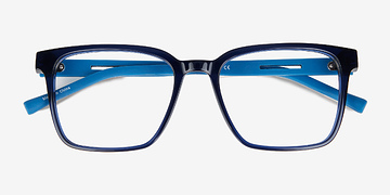 Clear Blue Mod -  Carbon Fiber Eyeglasses