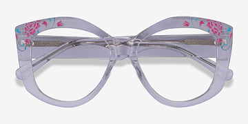 Clear Floral Petalis -  Acetate Eyeglasses