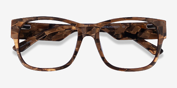Brown Floral Gemma -  Acetate Eyeglasses