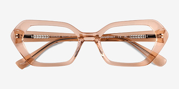 Crystal Light Orange Lucille -  Acetate Eyeglasses