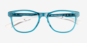 Crystal Blue Green Fortitude -  Metal Eyeglasses