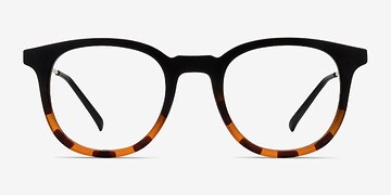 Striped Black Chance -  Vintage Plastic Eyeglasses