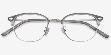 Matte Gray Links -  Vintage Plastic Eyeglasses