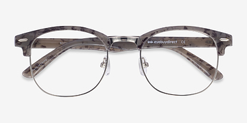 Speckled Gray Roots -  Vintage Plastic, Metal Eyeglasses