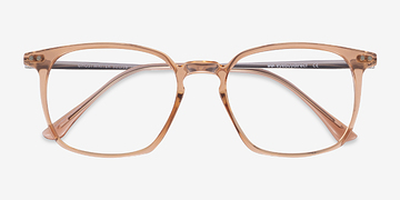 Clear Orange Ghostwriter -  Classic Plastic, Metal Eyeglasses