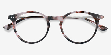 Pink Tortoise Luminous -  Vintage Acetate, Metal Eyeglasses