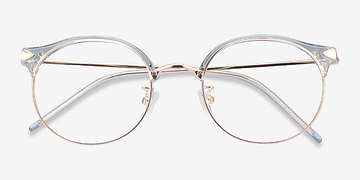 Clear Blue Moon River -  Fashion Plastic, Metal Eyeglasses