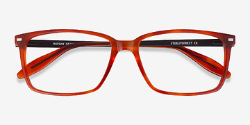 Blood Orange Hayday -  Colorful Acetate, Metal Eyeglasses