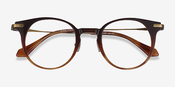 Brown Lazzi -  Lightweight Metal Eyeglasses