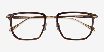 Brown gold Glimpse -  Fashion Acetate, Metal Eyeglasses