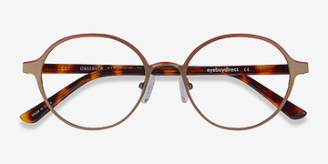 Bronze Observer -  Acetate, Metal Eyeglasses