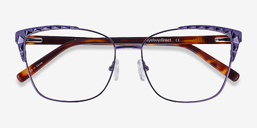 Purple Signora -  Colorful Acetate, Metal Eyeglasses