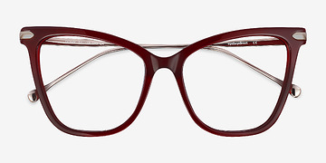 Burgundy Domy -  Fashion Acetate, Metal Eyeglasses