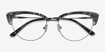 Snake & Silver Essential -  Acetate, Metal Eyeglasses