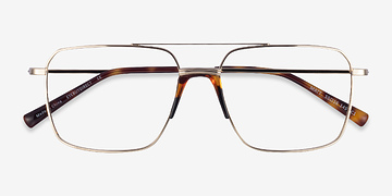 Gold Tortoise Matt -  Metal Eyeglasses
