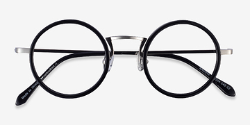 Black Silver Nagoya -  Metal Eyeglasses