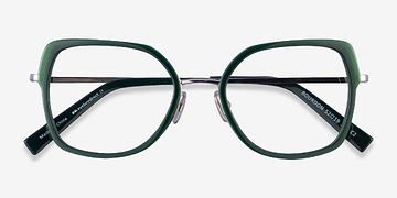 Green Silver Bourdon -  Metal Eyeglasses