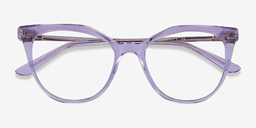 Clear Purple Carolina -  Metal Eyeglasses