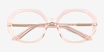Crystal Champagne Rollerskate -  Metal Eyeglasses