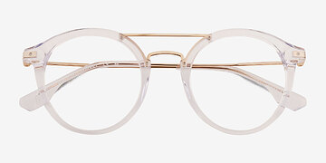 Clear Gold Mallet -  Metal Eyeglasses