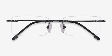 Black Billings -  Lightweight Metal Eyeglasses