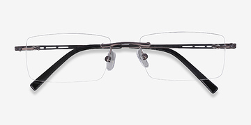Gunmetal Percy -  Lightweight Metal Eyeglasses