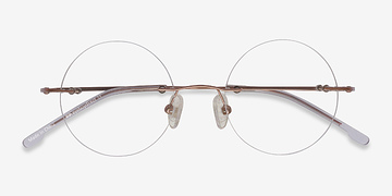 Rose Gold Altus -  Vintage Metal Eyeglasses