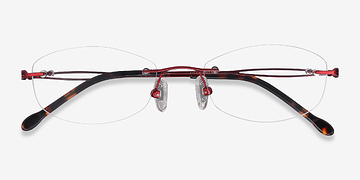 Burgundy Create -  Lightweight Metal Eyeglasses