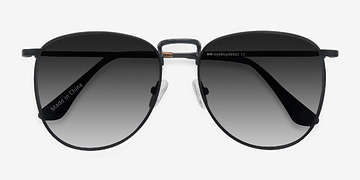 Black Fume -  Vintage Metal Sunglasses