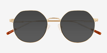 Matte Gold Steve -  Metal Sunglasses