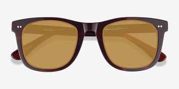 Brown Striped Nevada -  Vintage Acetate Sunglasses