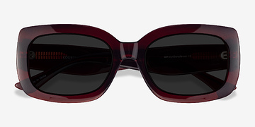 Burgundy Courteney -  Plastic Sunglasses