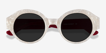 White Burgundy Supernova -  Acetate Sunglasses