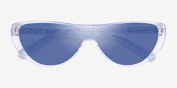 Clear Floral Oracle -  Acetate Sunglasses