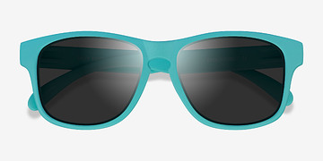 Turquoise Gray Salty -  Plastic Sunglasses