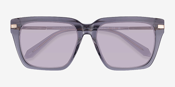Crystal Gray Peggy -  Acetate Sunglasses