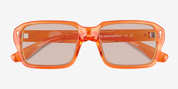 Crystal Orange Sync -  Plastic Sunglasses