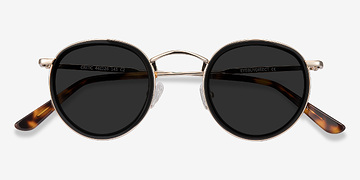 Black Critic -  Vintage Acetate, Metal Sunglasses