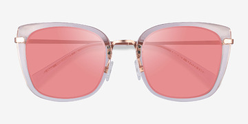 Clear Nude Cadence -  Metal Sunglasses