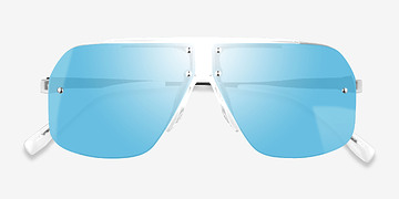 Clear Blue Chroma -  Metal Sunglasses