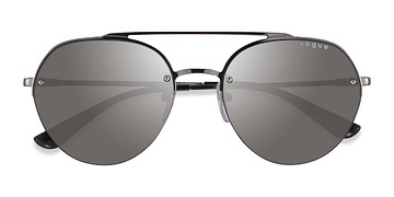 Silver Black Vogue Eyewear VO4113S -  Metal Sunglasses
