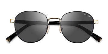 Black Gold Coach HC7131 C6195 -  Metal Sunglasses