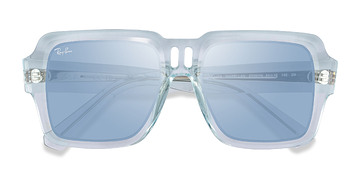 Clear Blue Ray-Ban RB4408 Magellan -  Plastic Sunglasses