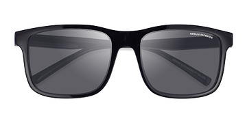 Shiny Black Armani Exchange AX4145S -  Plastic Sunglasses