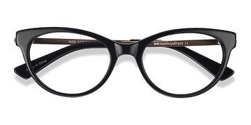 Black Her -  Classic Acetate, Metal Eyeglasses